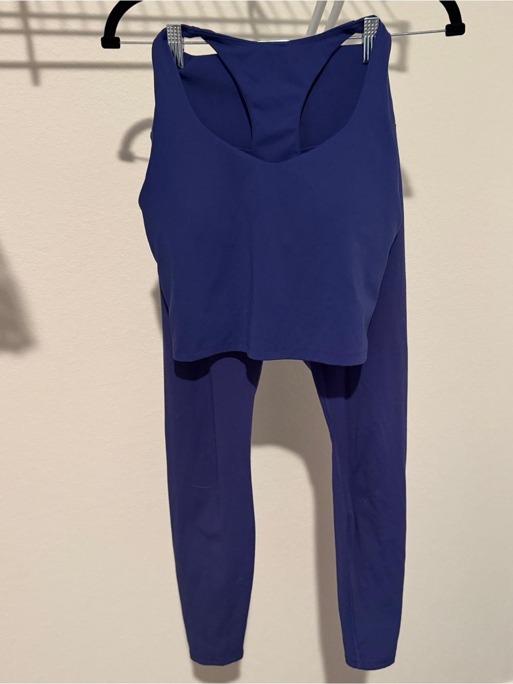 Fabletics Royal Blue Racerback Tank and High-Rise Leggings Set